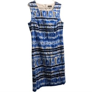 Tahari Abstract Pattern Sheath Dress 10